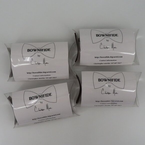 Bownifide by Christopher Martin Exotic Leather Bowtie Collection NEW One Size OS - Picture 8 of 11